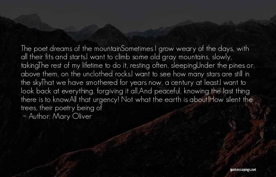 Trees And Mountains Quotes By Mary Oliver