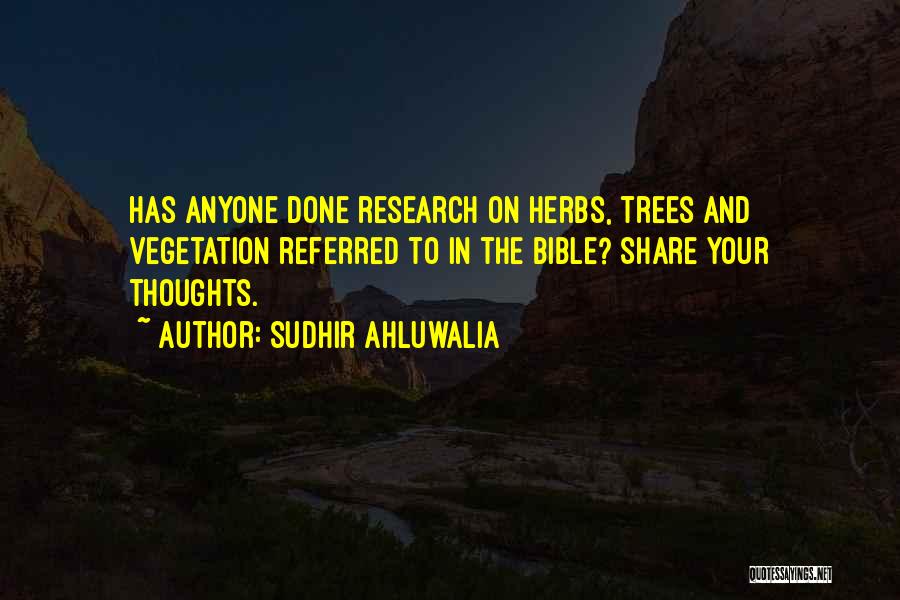 Trees In The Bible Quotes By Sudhir Ahluwalia