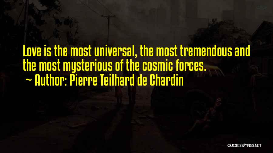 Tremendous Love Quotes By Pierre Teilhard De Chardin