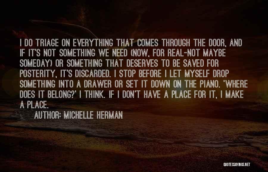 Triage Quotes By Michelle Herman