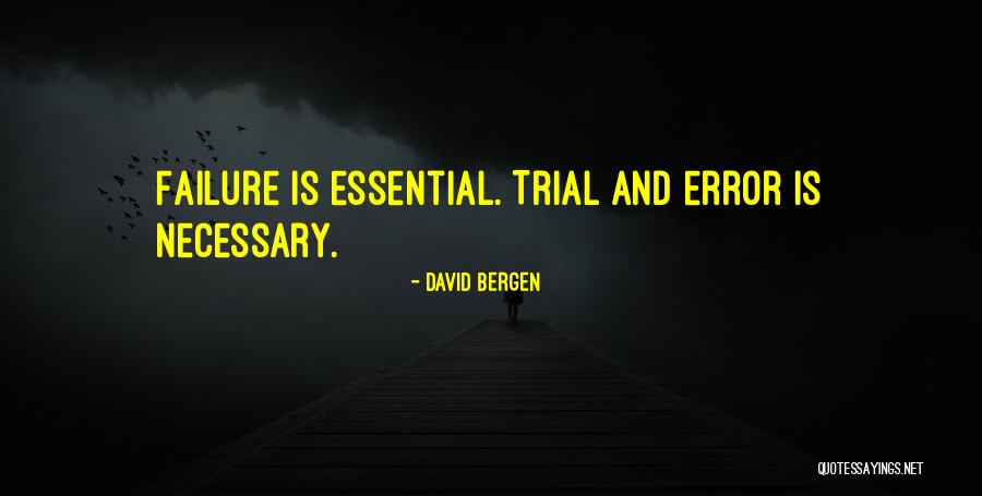 Trial And Error Quotes By David Bergen