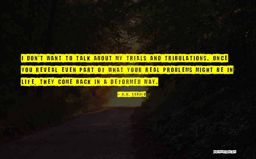 Trials In Life Quotes By W.G. Sebald Trials In Life Quotes By W.G. Sebald