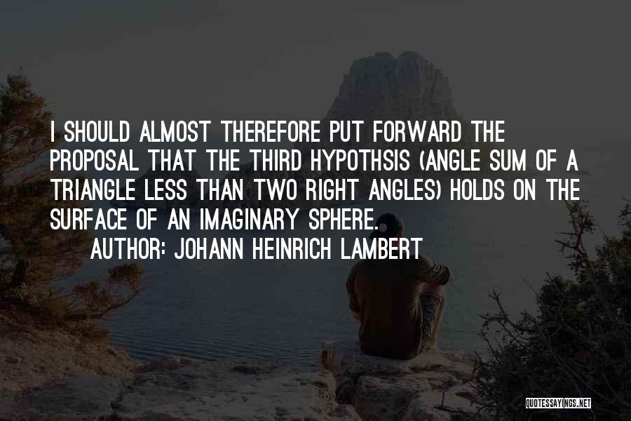 Triangles Quotes By Johann Heinrich Lambert