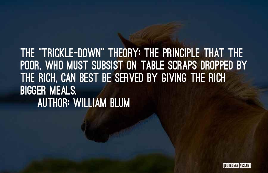 Trickle Down Quotes By William Blum