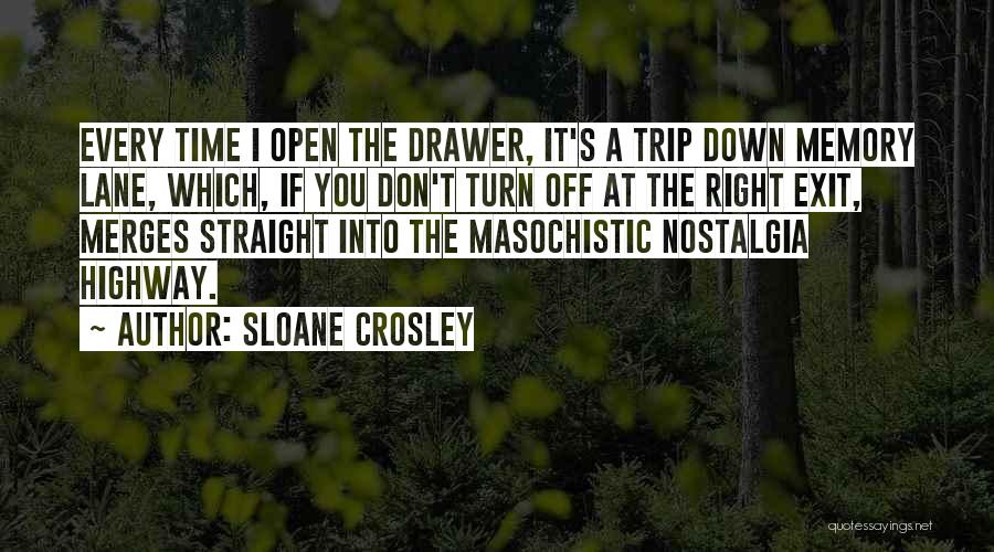 Trip Down Memory Lane Quotes By Sloane Crosley