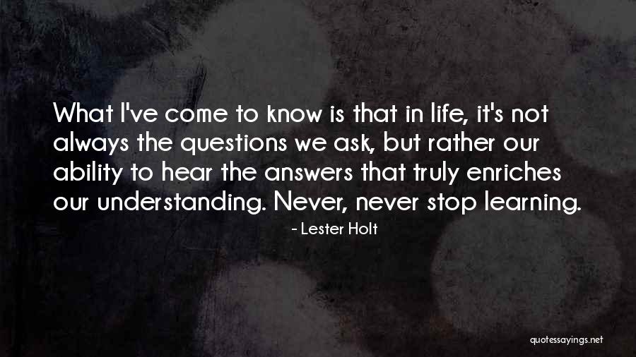 Tropheryma Quotes By Lester Holt Tropheryma Quotes By Lester Holt