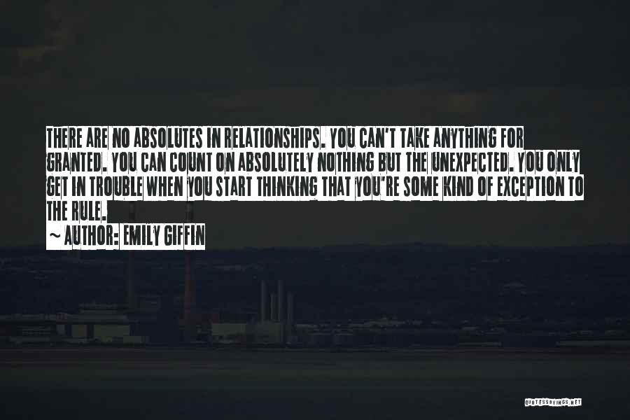 Trouble In Relationships Quotes By Emily Giffin