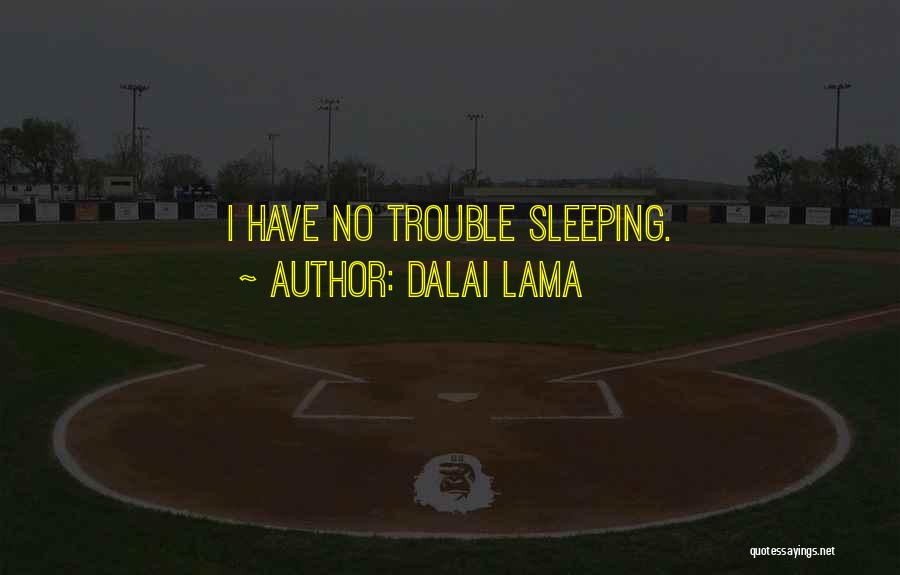 Trouble Sleeping Quotes By Dalai Lama