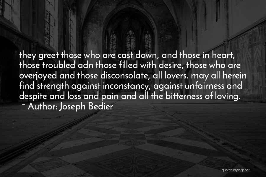 Troubled Lovers Quotes By Joseph Bedier