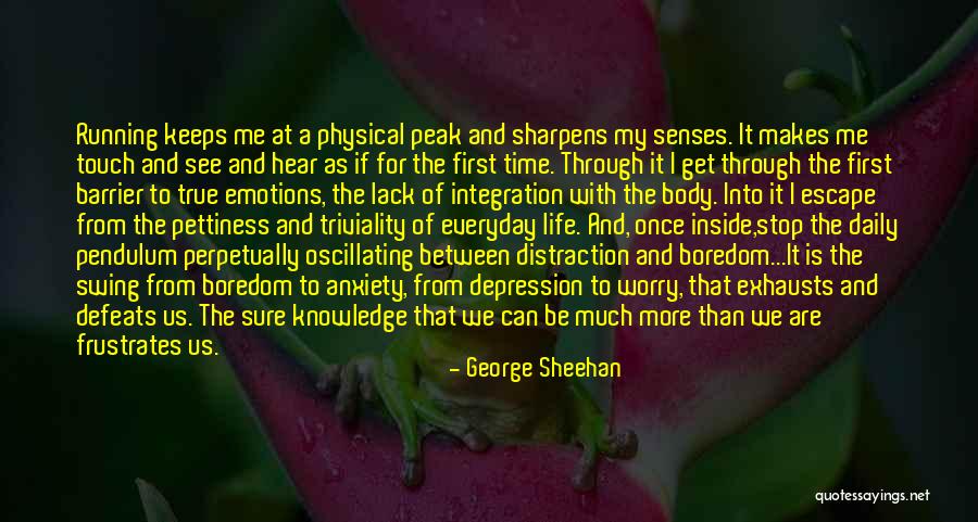 True Daily Life Quotes By George Sheehan