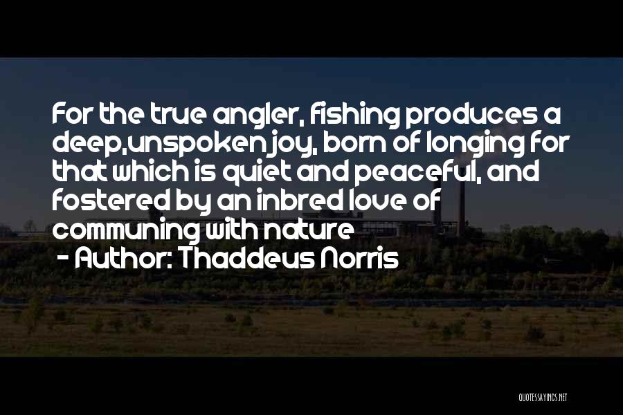 True Deep Love Quotes By Thaddeus Norris