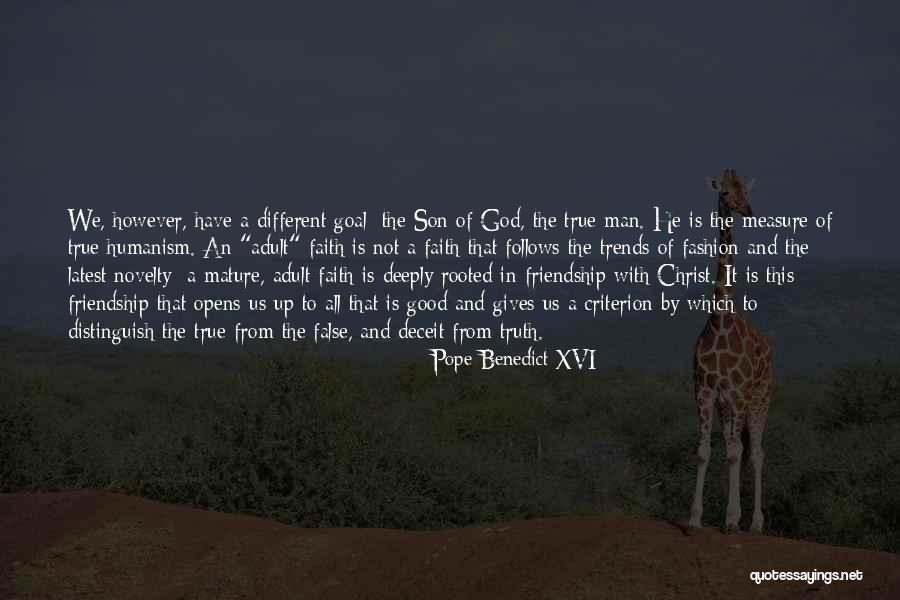 True Friendship Quotes By Pope Benedict XVI