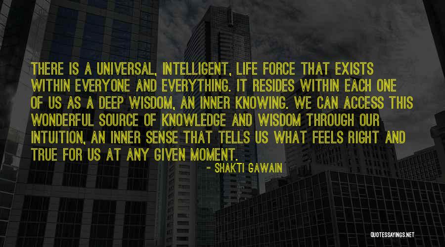 True Knowledge And Wisdom Quotes By Shakti Gawain