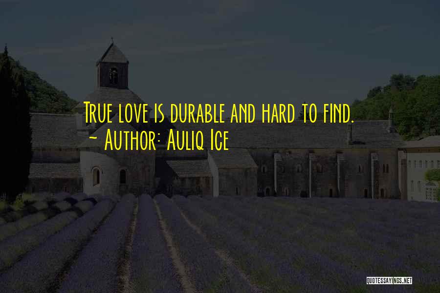 True Love Is Hard To Find Quotes By Auliq Ice