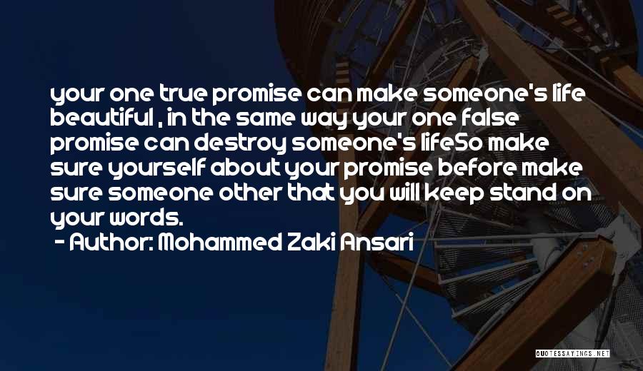 True Or False Love Quotes By Mohammed Zaki Ansari