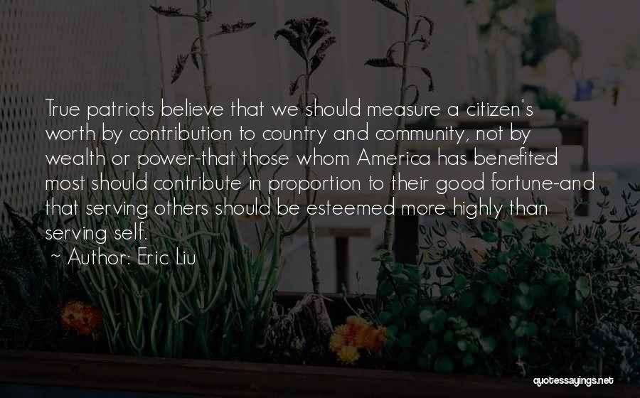 True Patriots Quotes By Eric Liu