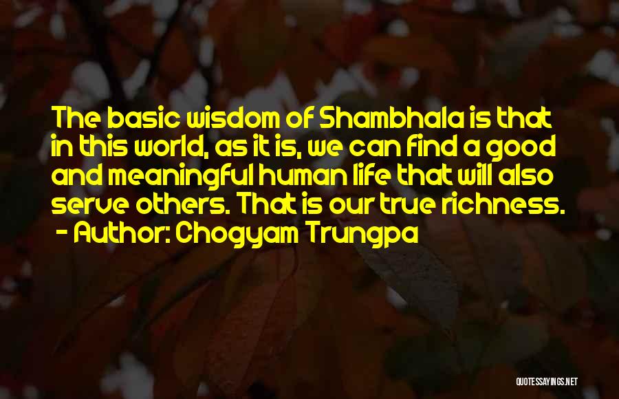 True Richness Quotes By Chogyam Trungpa