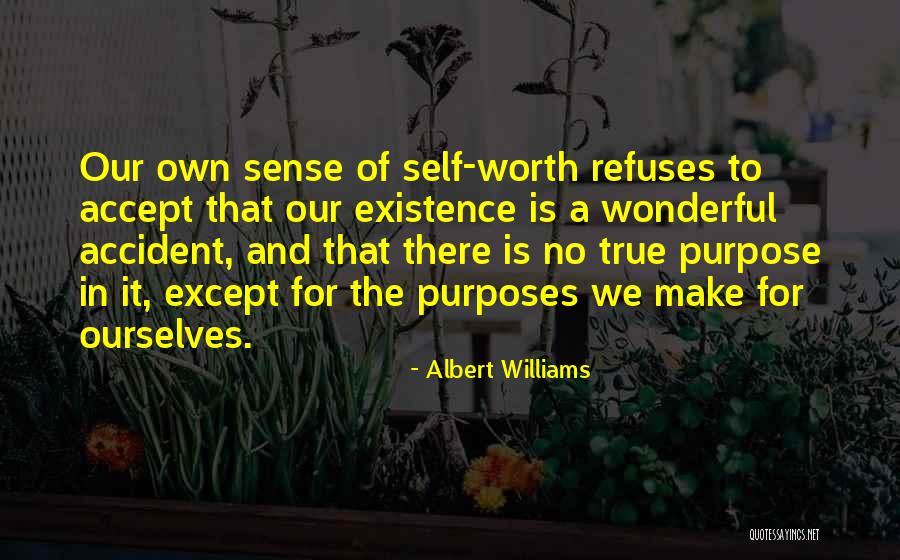 True Self Worth Quotes By Albert Williams