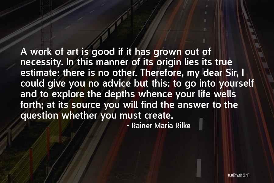 True Work Of Art Quotes By Rainer Maria Rilke True Work Of Art Quotes By Rainer Maria Rilke