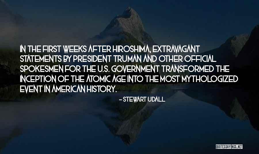 Truman Hiroshima Quotes By Stewart Udall