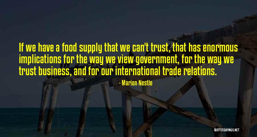 Trust And Business Quotes By Marion Nestle Trust And Business Quotes By Marion Nestle