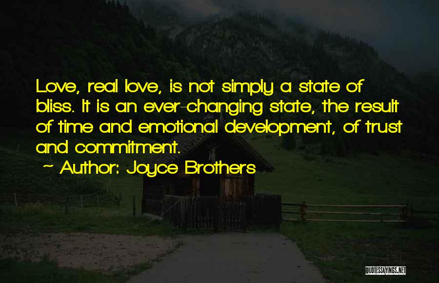 Trust And Commitment Love Quotes By Joyce Brothers