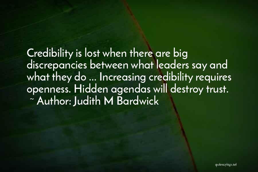 Trust And Leadership Quotes By Judith M Bardwick