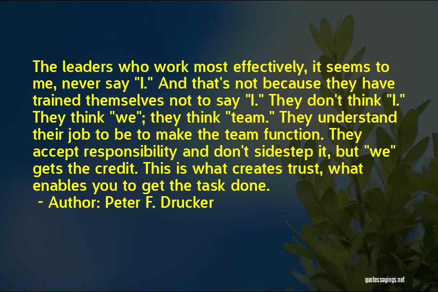 Trust And Leadership Quotes By Peter F. Drucker