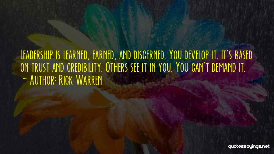 Trust And Leadership Quotes By Rick Warren