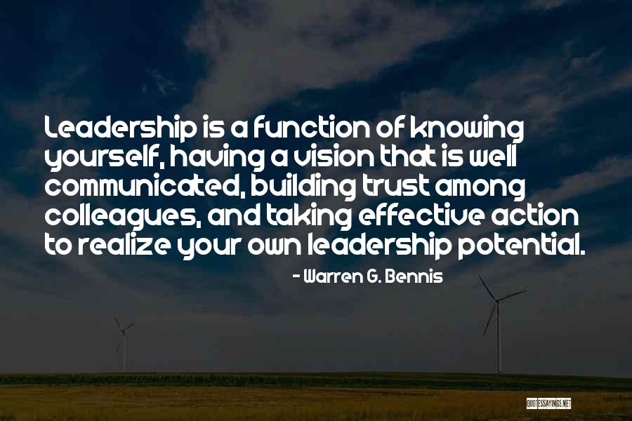 Trust And Leadership Quotes By Warren G. Bennis Trust And Leadership Quotes By Warren G. Bennis