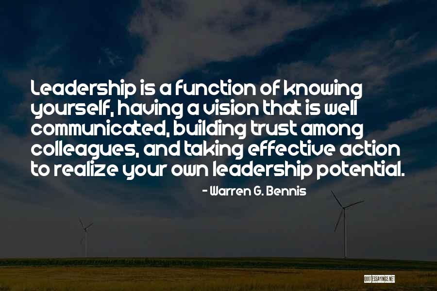 Trust And Leadership Quotes By Warren G. Bennis