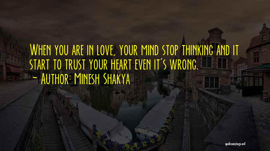 Trust And Love Quotes By Minesh Shakya