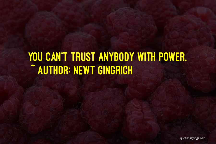 Trust Anybody Quotes By Newt Gingrich