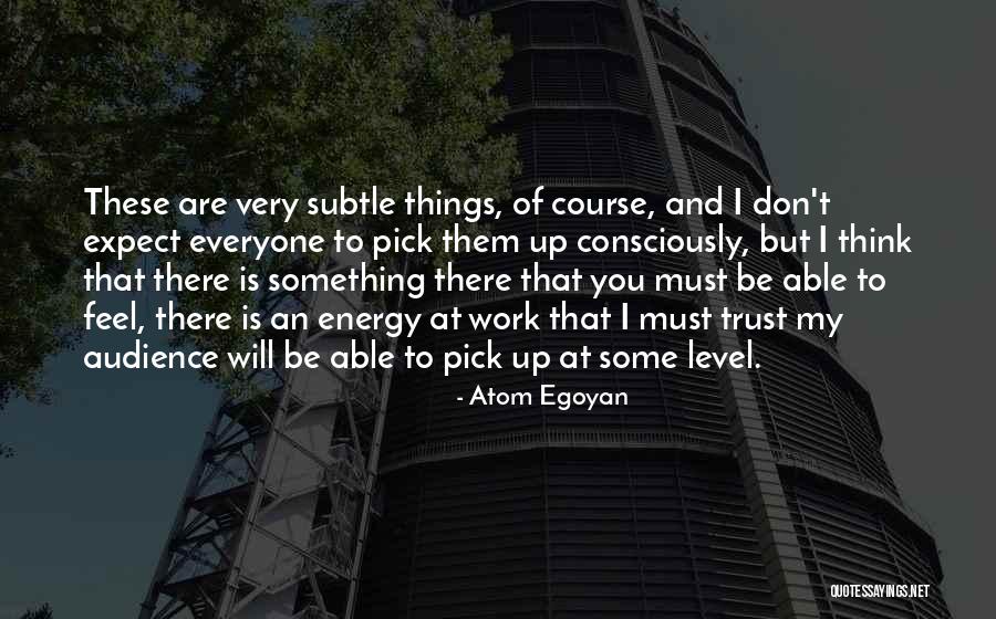 Trust At Work Quotes By Atom Egoyan