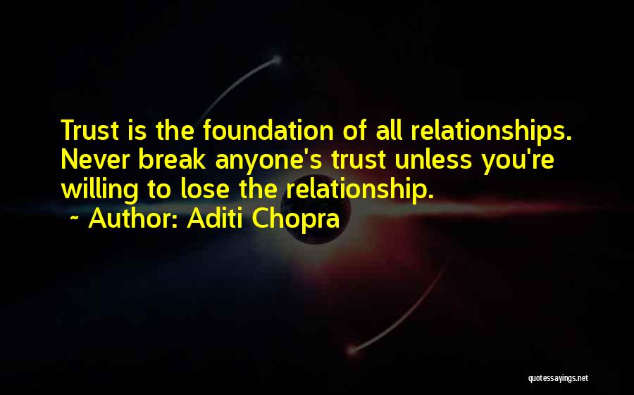 Trust Break Quotes By Aditi Chopra
