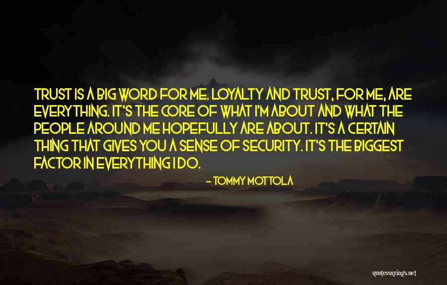 Trust Factor Quotes By Tommy Mottola