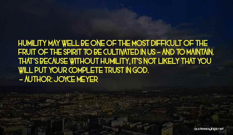 Trust In God's Will Quotes By Joyce Meyer