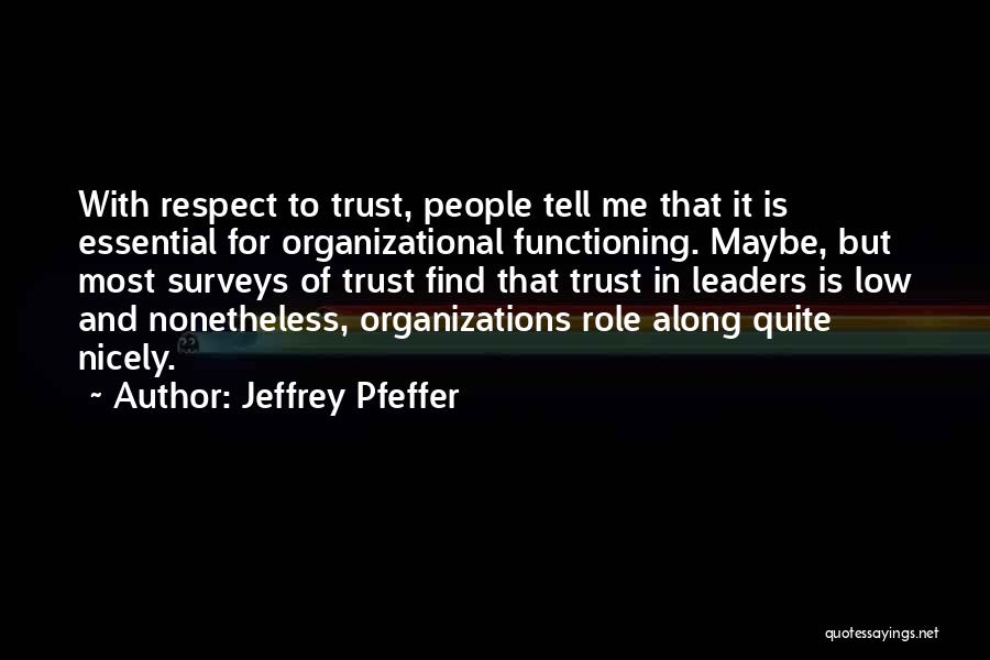 Trust In Organizations Quotes By Jeffrey Pfeffer