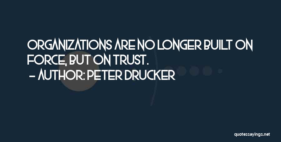 Trust In Organizations Quotes By Peter Drucker