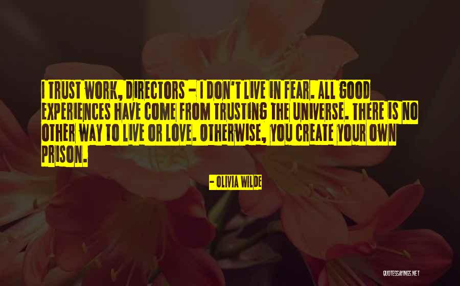 Trust In The Universe Quotes By Olivia Wilde Trust In The Universe Quotes By Olivia Wilde