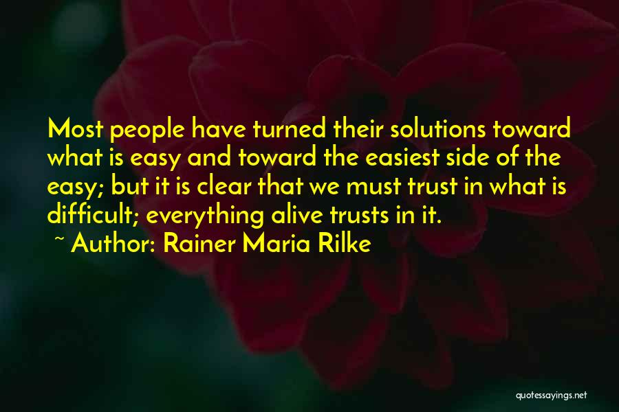 Trust Is Must Quotes By Rainer Maria Rilke