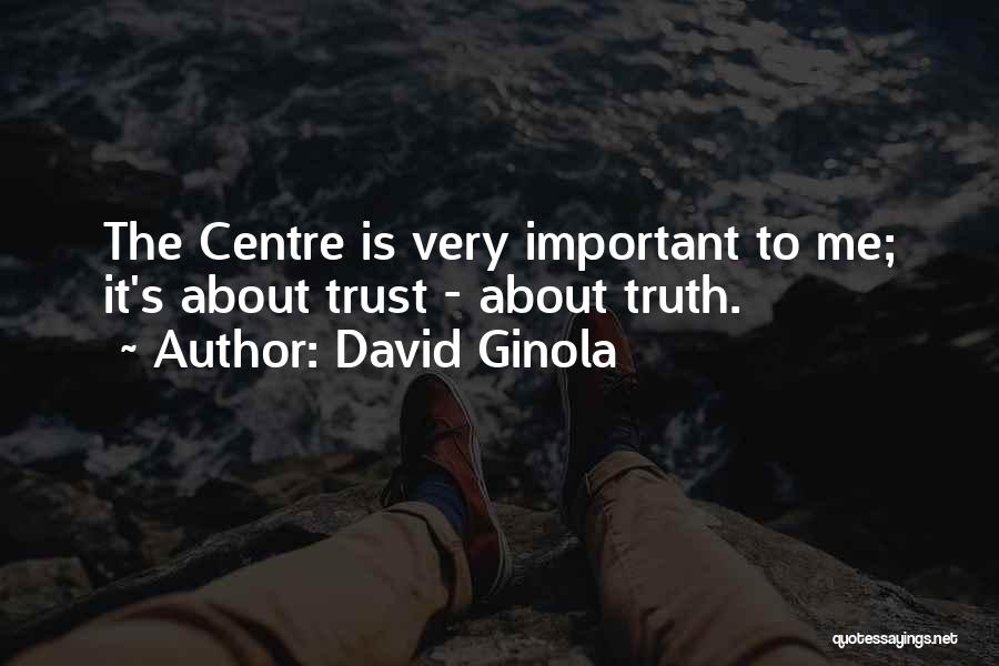 Trust Is Very Important Quotes By David Ginola