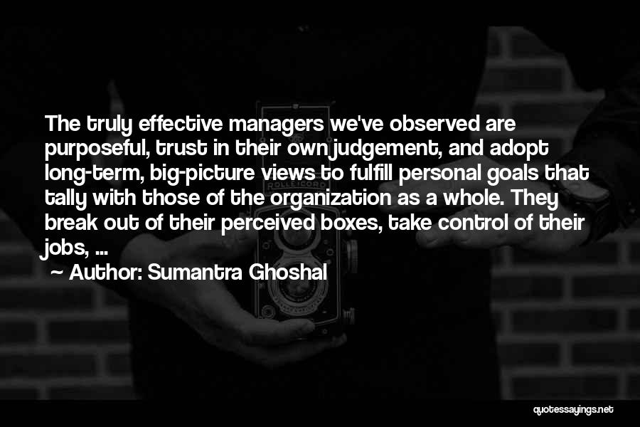 Trust Management Quotes By Sumantra Ghoshal