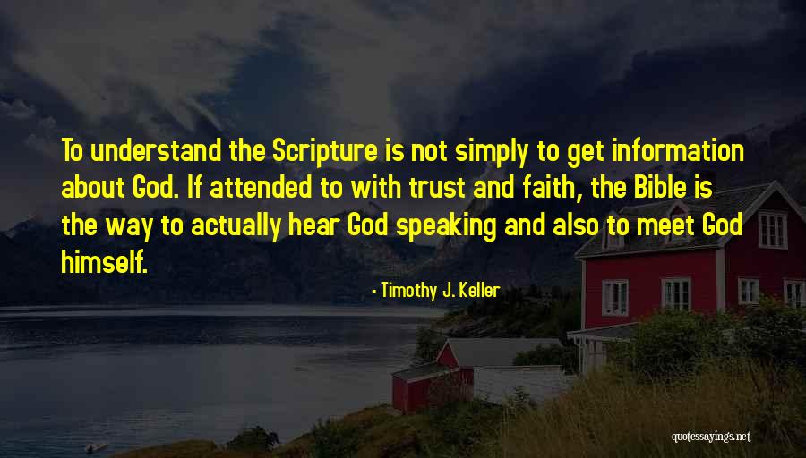 Trust Me Bible Quotes By Timothy J. Keller Trust Me Bible Quotes By Timothy J. Keller