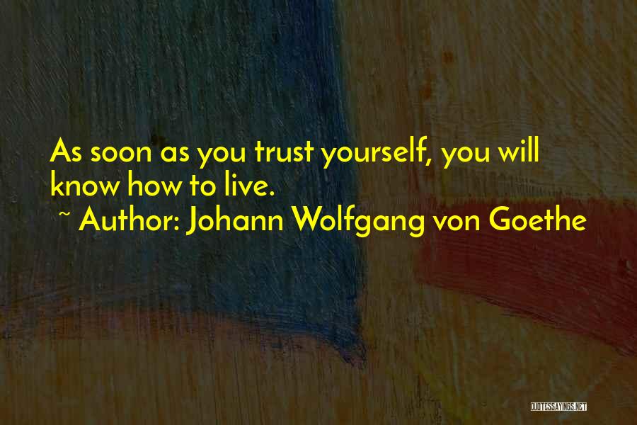 Trust Self Quotes By Johann Wolfgang Von Goethe