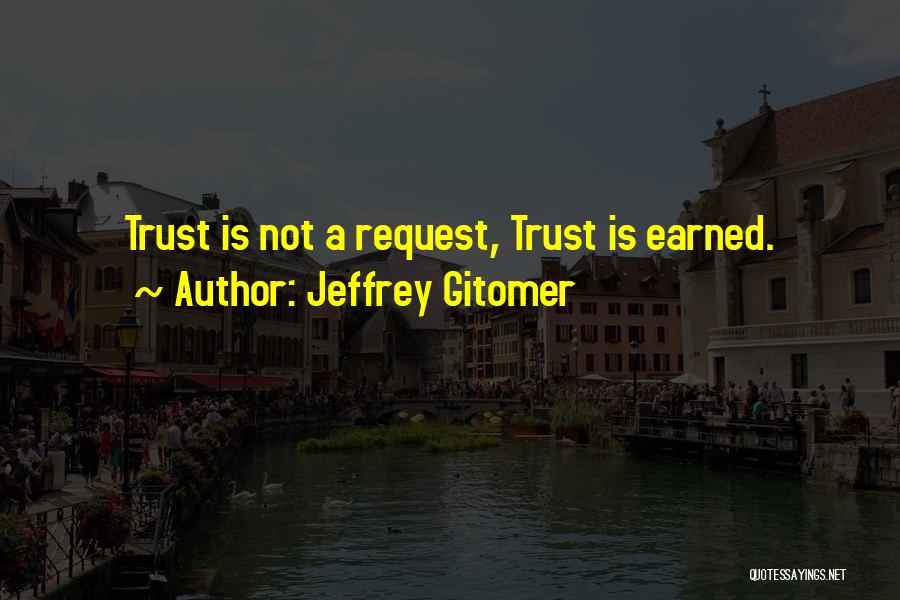 Trust Should Be Earned Quotes By Jeffrey Gitomer