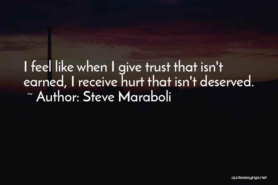 Trust Should Be Earned Quotes By Steve Maraboli