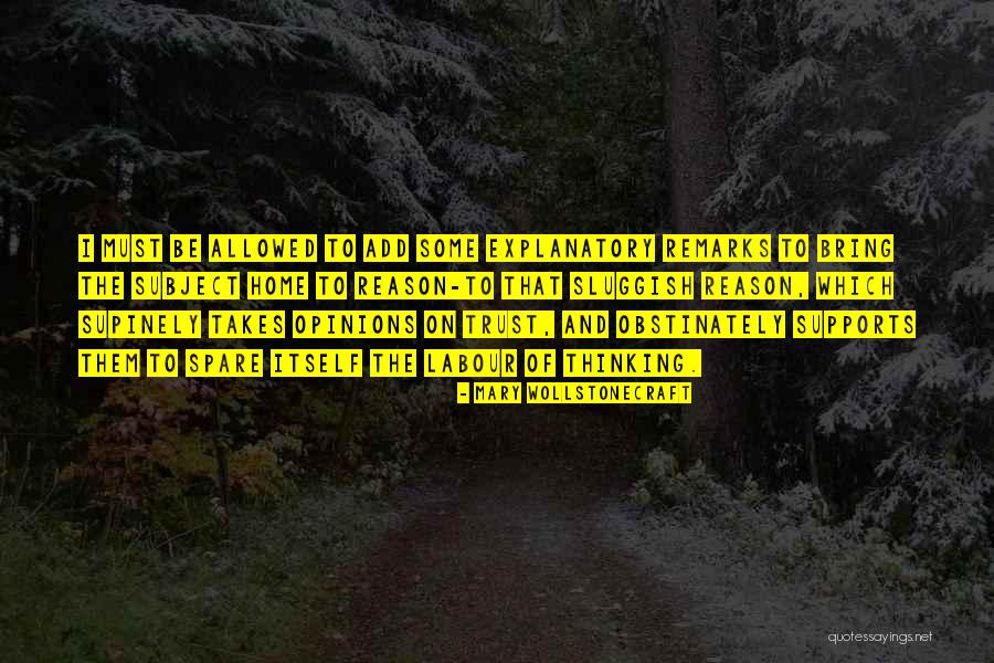 Trust Takes Quotes By Mary Wollstonecraft Trust Takes Quotes By Mary Wollstonecraft