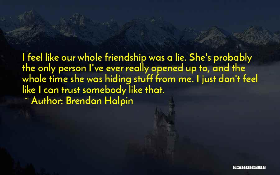 Trust To Friends Quotes By Brendan Halpin