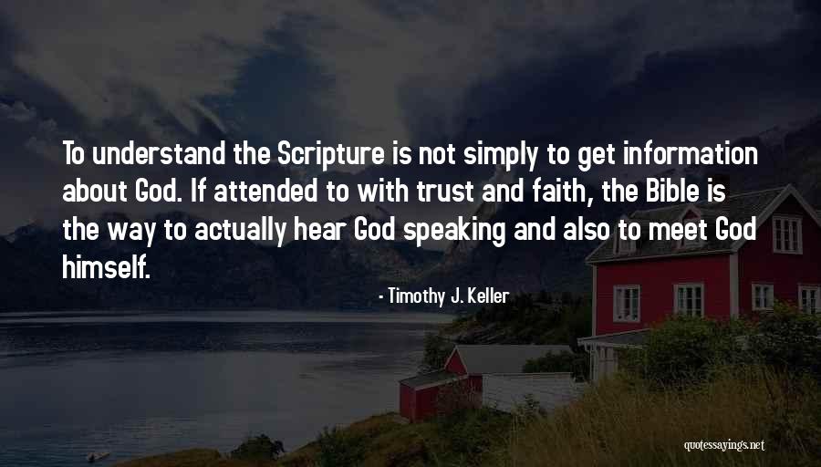 Trust To God Quotes By Timothy J. Keller